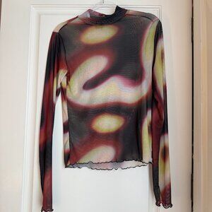 Levi’s® X Barbie Ferreira Mock Neck Mesh Top Size L